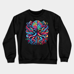 Mindful Octopus: Where Creativity Meets Cephalopod Crewneck Sweatshirt